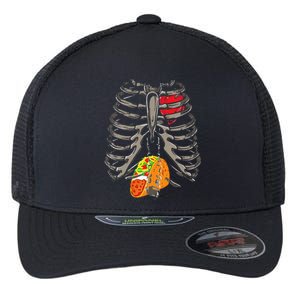 Skeleton Rib Cage Taco Xray Costume Funny Halloween Gift Flexfit Unipanel Trucker Cap