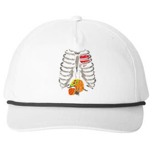 Skeleton Rib Cage Taco Xray Costume Funny Halloween Gift Snapback Five-Panel Rope Hat