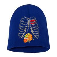 Skeleton Rib Cage Taco Xray Costume Funny Halloween Gift Short Acrylic Beanie