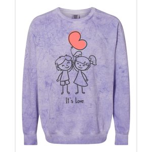 Sweet Rotic Couple It Is Love Happy Valentine's Day Gift Colorblast Crewneck Sweatshirt