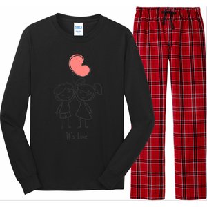 Sweet Rotic Couple It Is Love Happy Valentine's Day Gift Long Sleeve Pajama Set