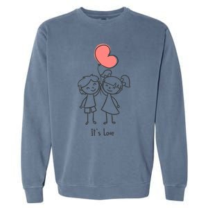 Sweet Rotic Couple It Is Love Happy Valentine's Day Gift Garment-Dyed Sweatshirt