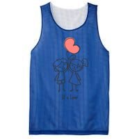 Sweet Rotic Couple It Is Love Happy Valentine's Day Gift Mesh Reversible Basketball Jersey Tank