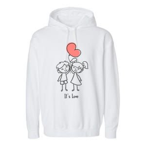 Sweet Rotic Couple It Is Love Happy Valentine's Day Gift Garment-Dyed Fleece Hoodie