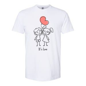 Sweet Rotic Couple It Is Love Happy Valentine's Day Gift Softstyle CVC T-Shirt