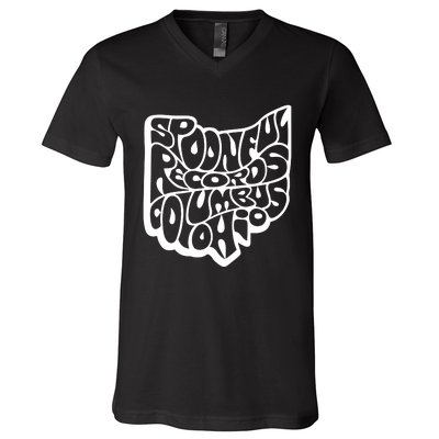 Spoonful Records Columbus Ohio V-Neck T-Shirt