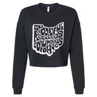 Spoonful Records Columbus Ohio Cropped Pullover Crew
