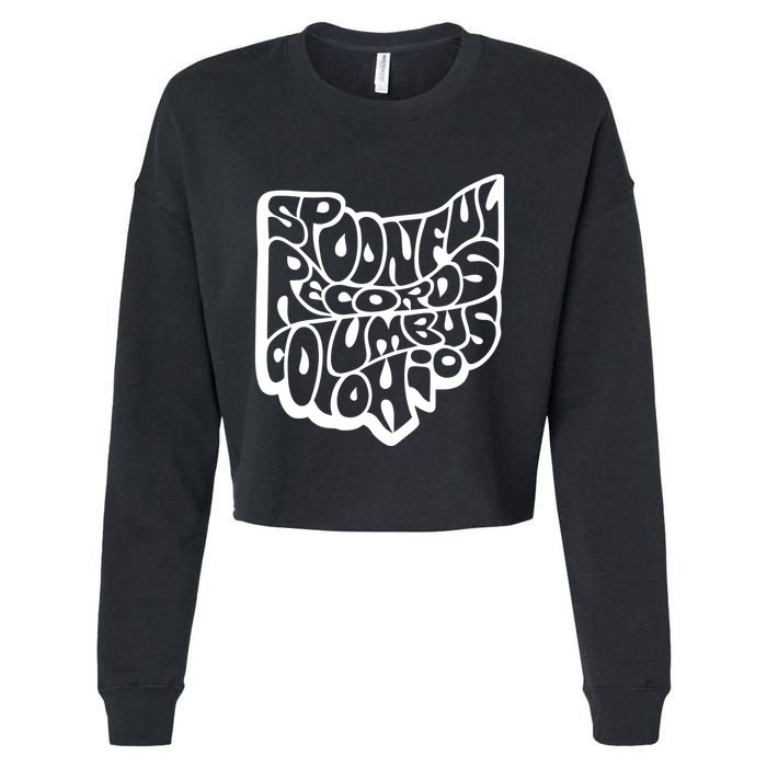 Spoonful Records Columbus Ohio Cropped Pullover Crew