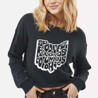 Spoonful Records Columbus Ohio Cropped Pullover Crew
