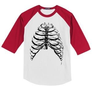 Skeleton Rib Cage Kids Colorblock Raglan Jersey