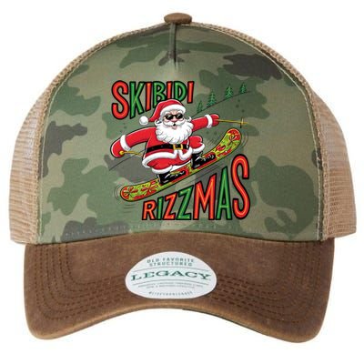 Skbidi Rizzmas Christmas Xmas Holiday Santa Claus Snowboard Legacy Tie Dye Trucker Hat