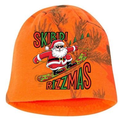 Skbidi Rizzmas Christmas Xmas Holiday Santa Claus Snowboard Kati - Camo Knit Beanie