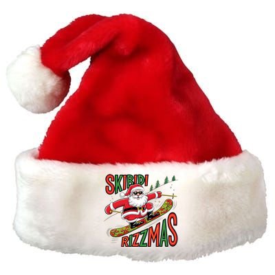 Skbidi Rizzmas Christmas Xmas Holiday Santa Claus Snowboard Premium Christmas Santa Hat