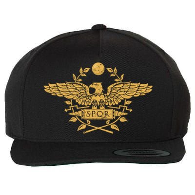 Spqr Roma Caput Mundi Roma Invicta Ro Empire Gift Wool Snapback Cap