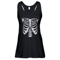 Skeleton Rib Cage Flower Easy Halloween Costume Ladies Essential Flowy Tank