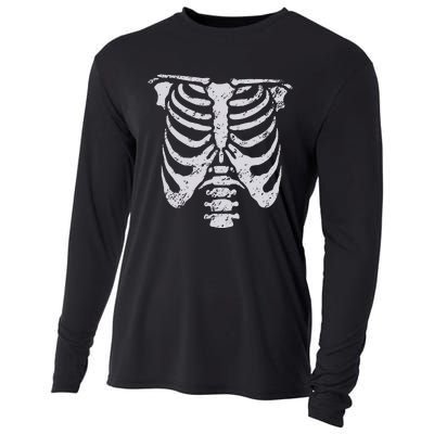 Skeleton Rib Cage Flower Easy Halloween Costume Cooling Performance Long Sleeve Crew