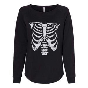 Skeleton Rib Cage Flower Easy Halloween Costume Womens California Wash Sweatshirt