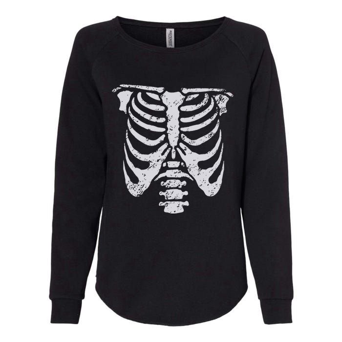 Skeleton Rib Cage Flower Easy Halloween Costume Womens California Wash Sweatshirt