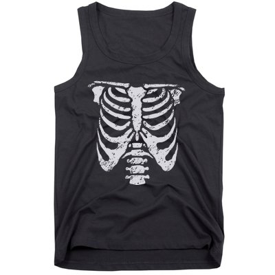 Skeleton Rib Cage Flower Easy Halloween Costume Tank Top