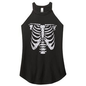 Skeleton Rib Cage Flower Easy Halloween Costume Women's Perfect Tri Rocker Tank