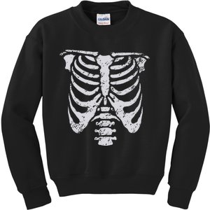 Skeleton Rib Cage Flower Easy Halloween Costume Kids Sweatshirt