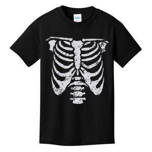 Skeleton Rib Cage Flower Easy Halloween Costume Kids T-Shirt