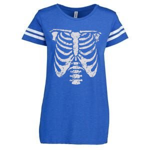 Skeleton Rib Cage Flower Easy Halloween Costume Enza Ladies Jersey Football T-Shirt