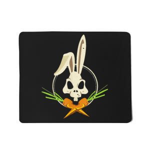 Skull Rabbit Crossbones Carrots Easter Day Emo Mousepad