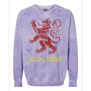 Scottish Rugby Coat Of Arms Gift Rampant Lion Scotland Colorblast Crewneck Sweatshirt