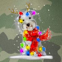 Schnauzer Reindeer Christmas Lights Tree Dog Scarf Xmas Snow Legacy Tie Dye Trucker Hat