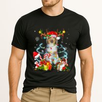 Sheltie Reindeer Christmas Tree Lights Pajama Dog Xmas Performance Shirt