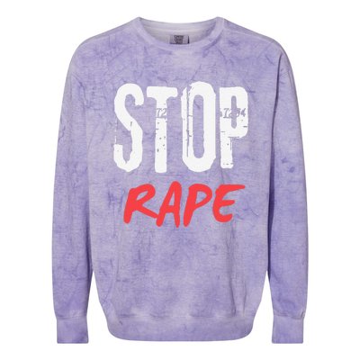 Ststop Rape Culture Awareness Colorblast Crewneck Sweatshirt