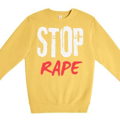 Ststop Rape Culture Awareness Premium Crewneck Sweatshirt