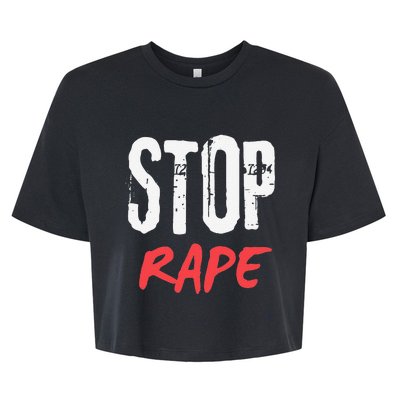 Ststop Rape Culture Awareness Bella+Canvas Jersey Crop Tee