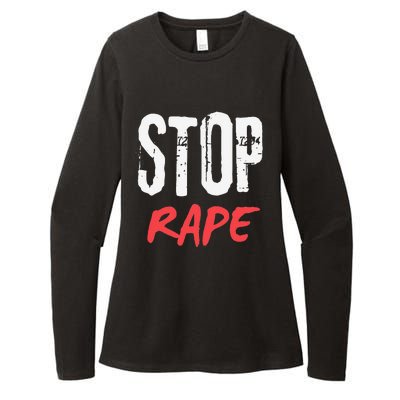 Ststop Rape Culture Awareness Womens CVC Long Sleeve Shirt