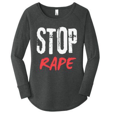 Ststop Rape Culture Awareness Women's Perfect Tri Tunic Long Sleeve Shirt