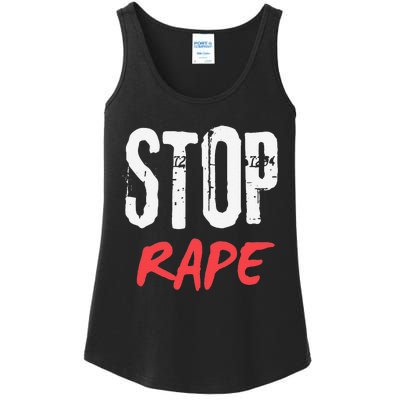 Ststop Rape Culture Awareness Ladies Essential Tank