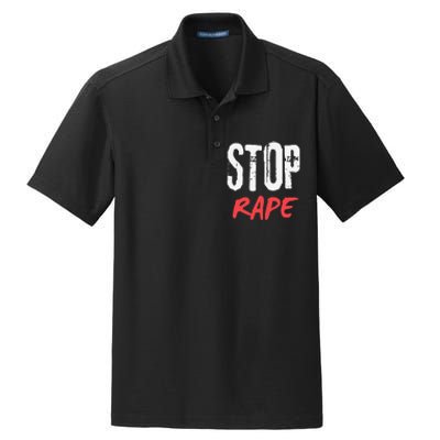 Ststop Rape Culture Awareness Dry Zone Grid Polo