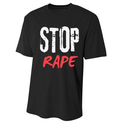 Ststop Rape Culture Awareness Performance Sprint T-Shirt