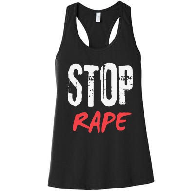 Ststop Rape Culture Awareness Women's Racerback Tank