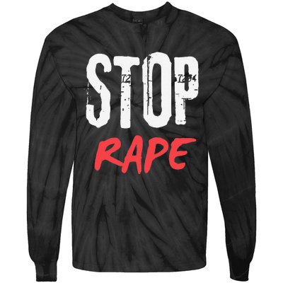 Ststop Rape Culture Awareness Tie-Dye Long Sleeve Shirt