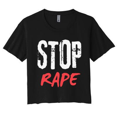 Ststop Rape Culture Awareness Women's Crop Top Tee