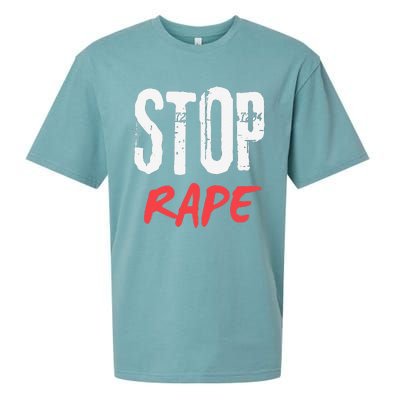 Ststop Rape Culture Awareness Sueded Cloud Jersey T-Shirt