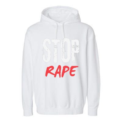 Ststop Rape Culture Awareness Garment-Dyed Fleece Hoodie