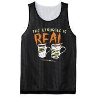 Struggle Real Coffee Paint Water Funny Artist Painter Gift Mesh Reversible Basketball Jersey Tank