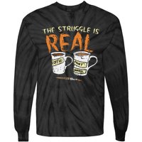 Struggle Real Coffee Paint Water Funny Artist Painter Gift Tie-Dye Long Sleeve Shirt