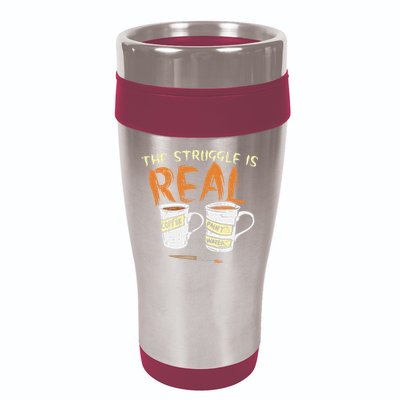Struggle Real Coffee Paint Water Funny Artist Painter Gift 16oz Travel Tumbler