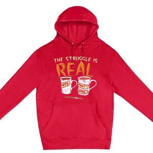 Struggle Real Coffee Paint Water Funny Artist Painter Gift Premium Pullover Hoodie