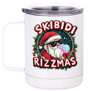 Skibid.I Rizzmass Celebration Merry Christmas Funny Santa 12 oz Stainless Steel Tumbler Cup