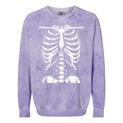 Skeleton Rib Cage Gifts Halloween Costume Colorblast Crewneck Sweatshirt